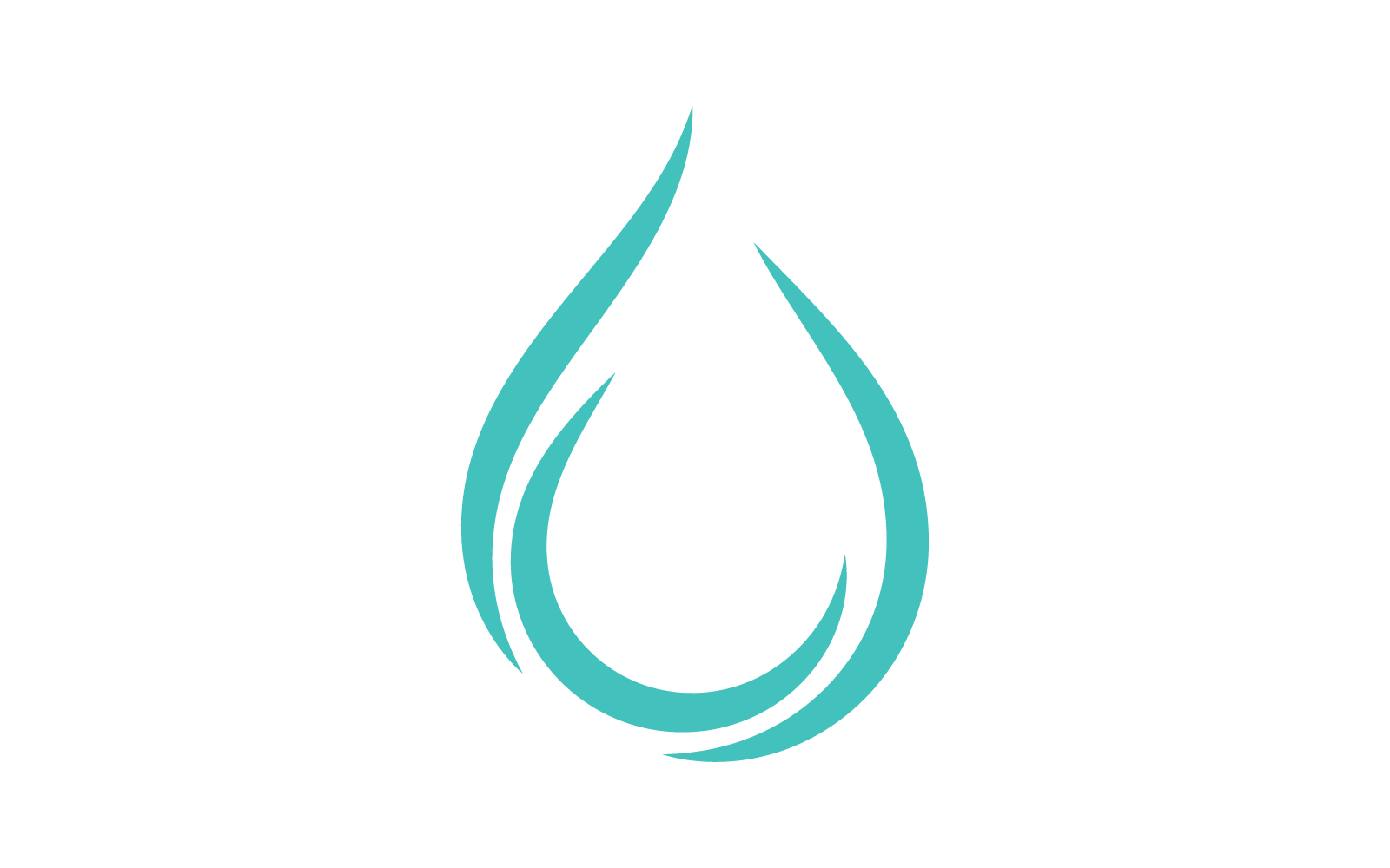 Water drop illustration logo flat design