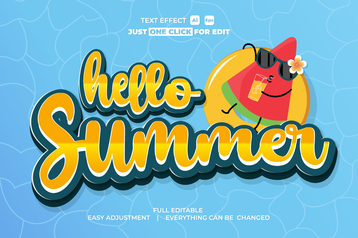 Summer Event Vector Text Effect Editable Vol 7
