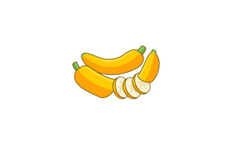 banana fruite logo template sign brand