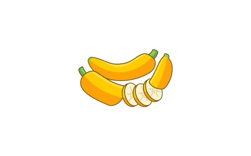 banana fruite logo template sign brand Logo Template