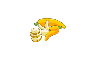 banana logo design template brand