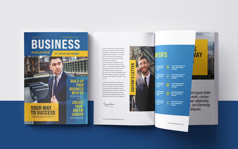 Business Magazine Layout Design Magazine Template