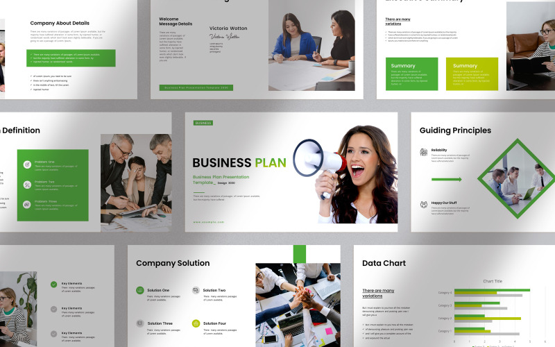 Business Plan Presentation Template Layouy PowerPoint Template