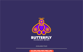 Butterfly logo design template illustration