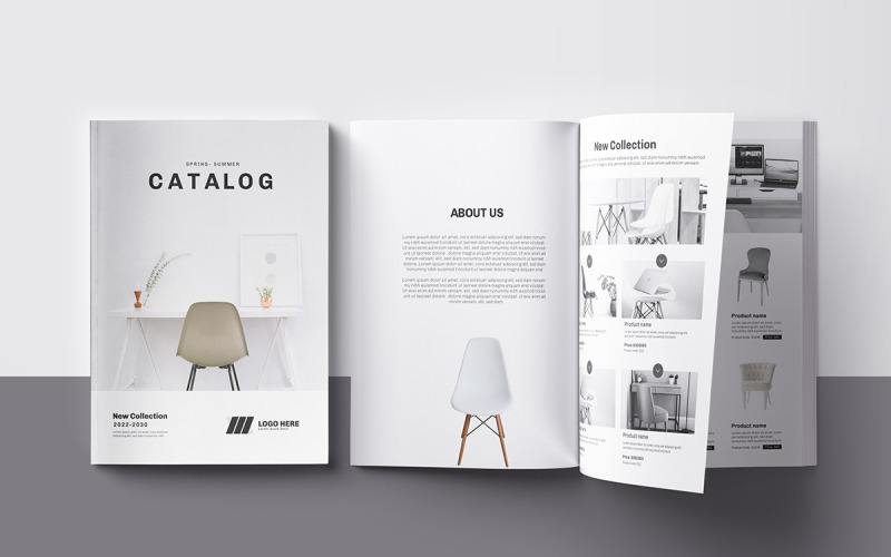 Clean Product Catalog Template Magazine Template