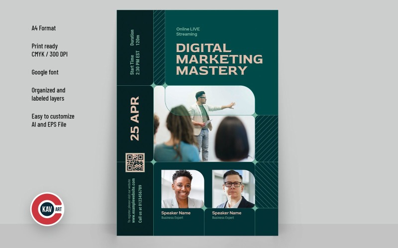 Digital Marketing Webinar Flyer - 00020 Corporate Identity