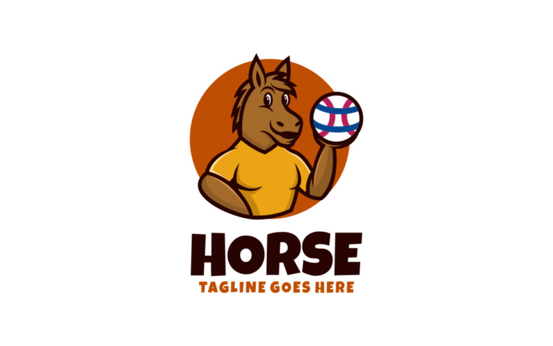 Horse Mascot Cartoon Logo Logo Template