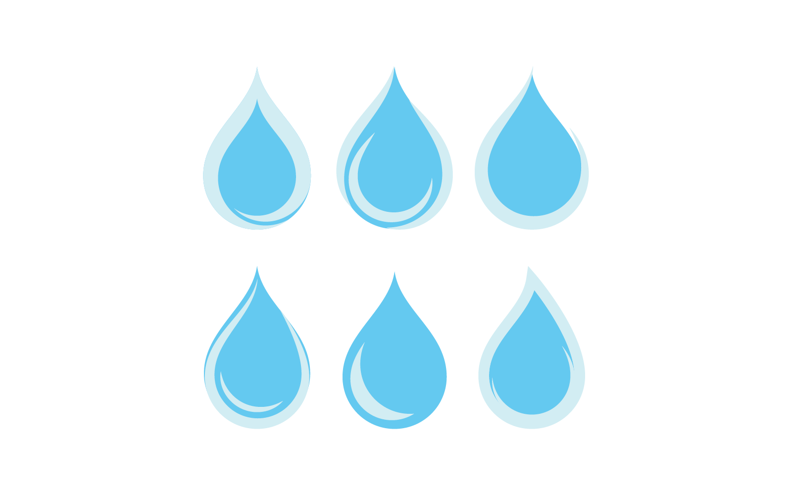 Ilustração de gota de água Ícone de logotipo Modelo de design de vetor
