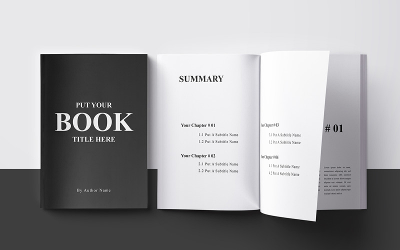 Modern Book Template Design Magazine Template