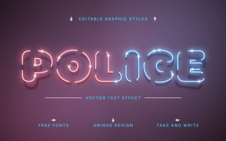 Police Flash - Editable Text Effect, Font Style
