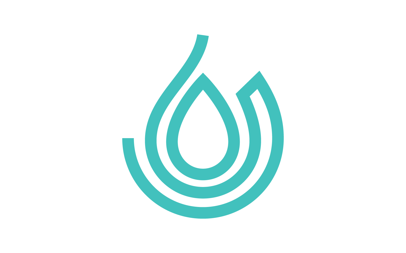 Projeto de vetor de ícone de logotipo de ilustração de gota d'água