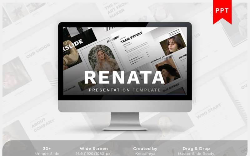 Renata - PowerPoint Minimal Creative Presentation Template PowerPoint Template