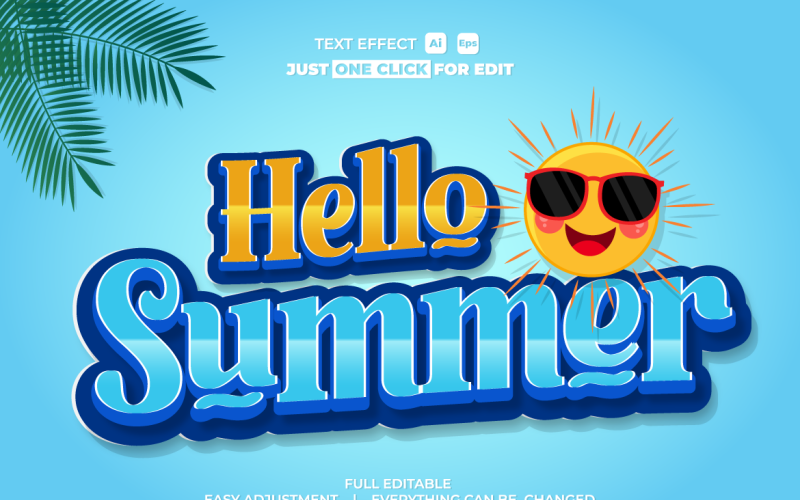 Summer Event Vector Text Effect Editable Vol 8 Vector Graphic