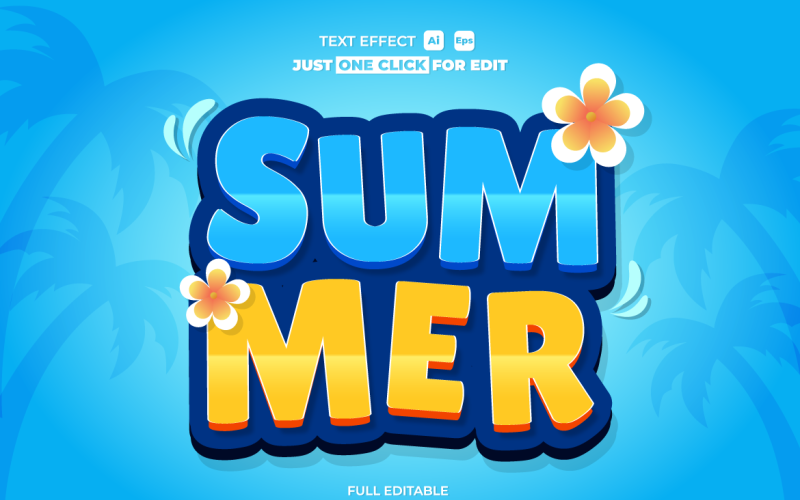 Summer Event Vector Text Effect Editable Vol 9 Vector Graphic