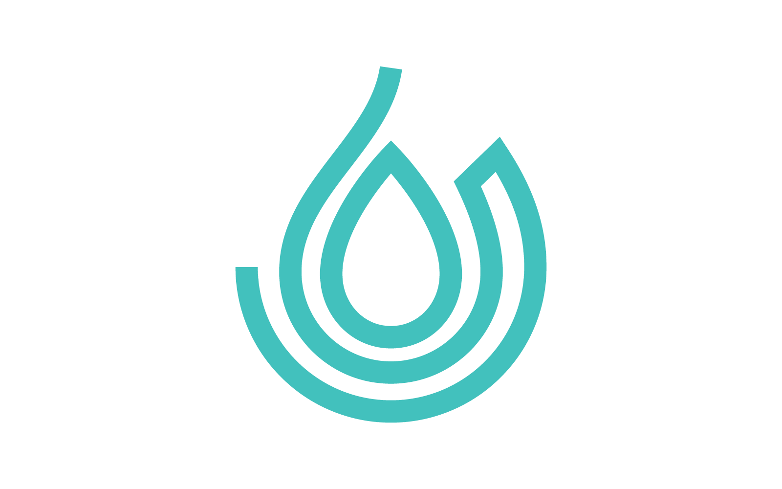 Waterdruppel illustratie pictogram vector embleemontwerp