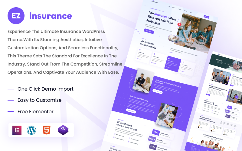EZInsurance: The Ultimate WP Theme for Your Insurance Agency