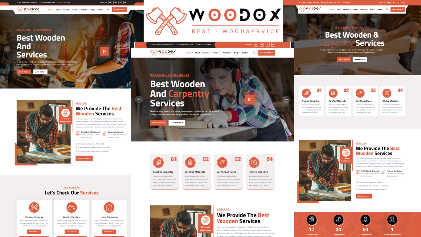 Woodox - Carpenter And Woodwork HTML5 Template