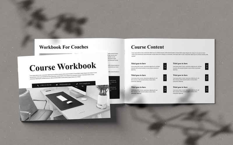 Course Workbook Design Template Magazine Template