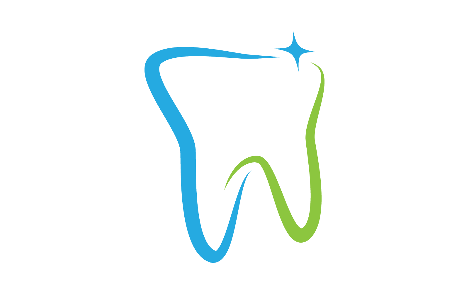 Dental-Logo-Vorlage, Vektor-Illustration, flache Design-Vorlage