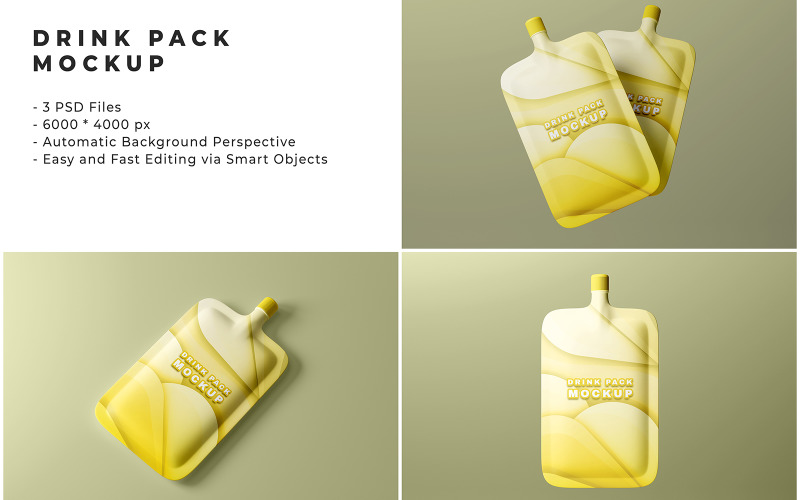 Drink Pack Mockup Template Product Mockup