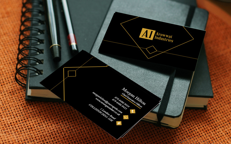 Fully Editable and Easy to Customize Business Card Corporate Identity