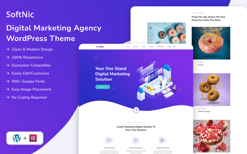 Softnic - Digital Marketing Agency WordPress Theme