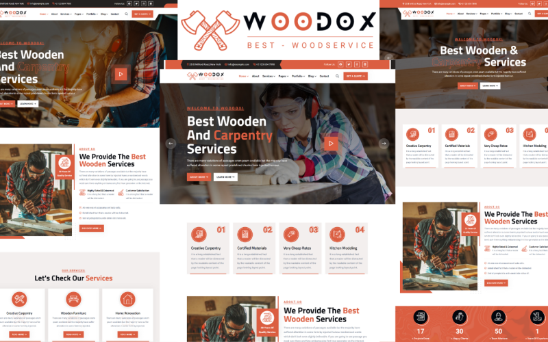 Woodox - Carpenter And Woodwork HTML5 Template Website Template
