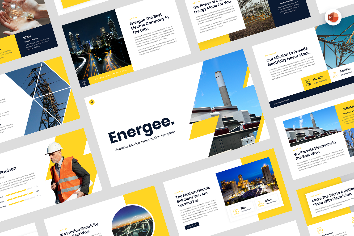 Energee - Electrical Service Powerpoint Template