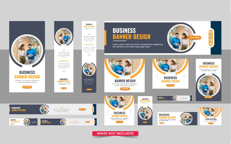 Business Web banner Bundle or Social Media Post Banner design Template Layout Corporate Identity