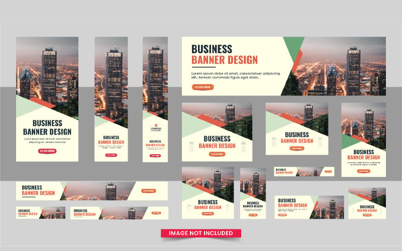 Business Web banner Bundle or Social Media Post Banner Layout Corporate Identity