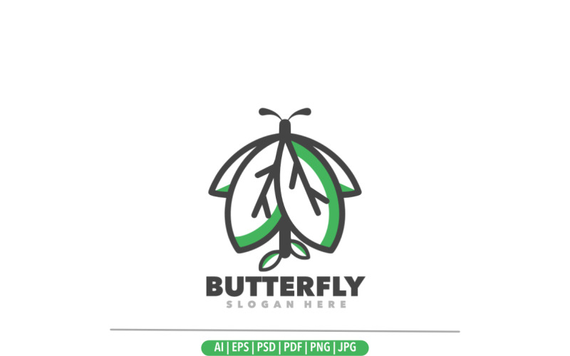 Butterfly leaf simple design template logo Logo Template