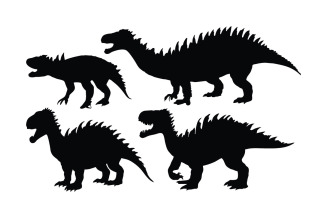 Carnivore dinosaur silhouette vector