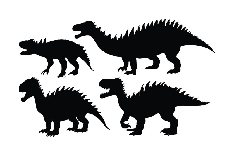 Carnivore dinosaur silhouette vector Illustration