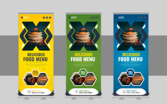 Food Roll Up Banner design Layout