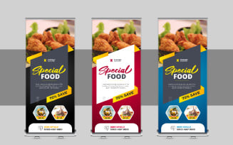 Food Roll Up Banner design template