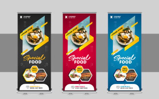 Food Roll Up Banner design