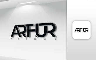ARTHUR Name Letter Logo Design - Brand Identity