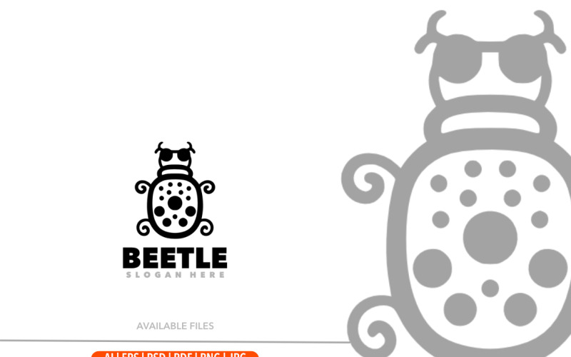 Beetle insect simple logo design Logo Template
