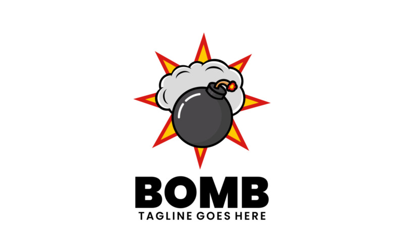 Bomb Simple Mascot Logo 1 Logo Template