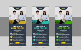 Creative Medical rollup or health care roll up banner template
