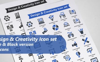 Design And Creativity Icon Set Template