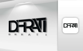 DHRATI Name Letter Logo Design - Brand Identity