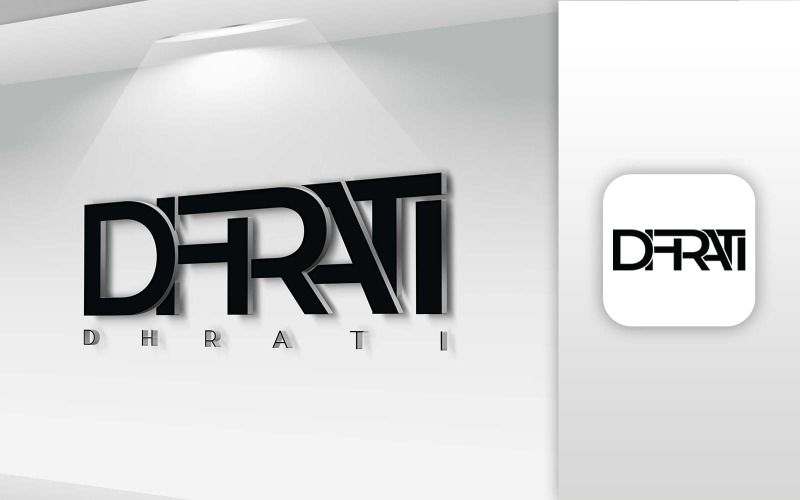 DHRATI Name Letter Logo Design - Brand Identity Logo Template