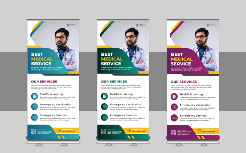 Medical rollup or health care roll up banner design Corporate Identity