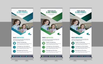 Modern Medical rollup or health care roll up banner design