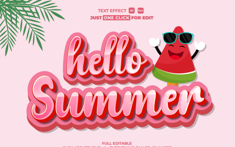 Summer Event Vector Text Effect Editable Vol 11 Vector Graphic