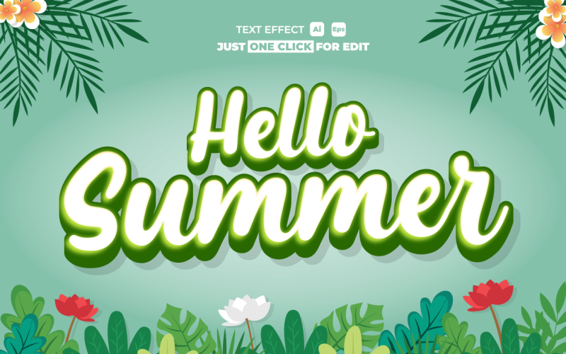 Summer Event Vector Text Effect Editable Vol 13 Vector Graphic