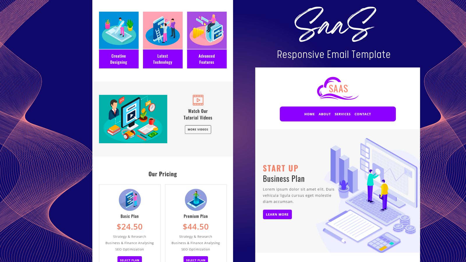 SaaS – Multipurpose Responsive Email Template