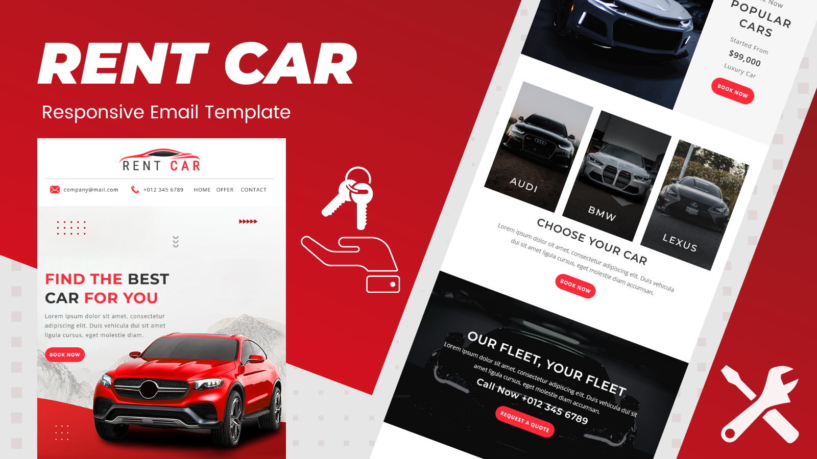 Rent Car – Responsive Email Template