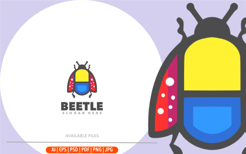 Beetle capsule logo simple design Logo Template